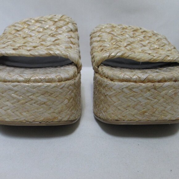 Jeffrey Campbell Shindy Woven platform sandals heels block Women Size Sz 9.5 - Picture 5 of 12